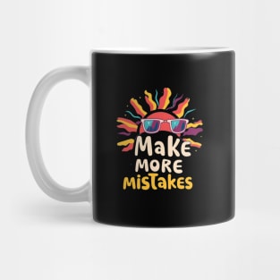 Make More Mistakes: Vibrant Summer Vibes with Sunglasses Mug